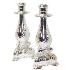 Timeless VNTG Avon Candlesticks Empty Moonwind & Field Flowers Holder/Decanters